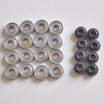 儿童滑板车配件车轮 通用轴承一套摇摆车溜溜车轮子钢珠608zz 16个