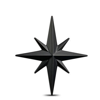 个性指南星车贴汽车创意3d立体金属改装车标车身划痕装饰贴后尾标指南