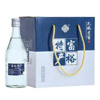 富裕光瓶 特产52度纯粮酿高度光瓶白酒 500ml*6【图片 价格 品牌 报价