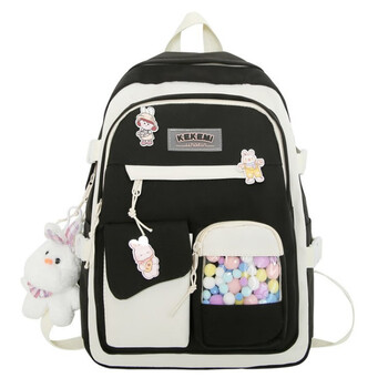 升南新款高中初中学生书包甜美简约少女背包韩版ins清新时尚双肩包