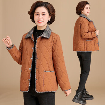 老人羽绒服女轻便轻薄中老年妈妈秋装外套羽绒棉服冬季棉衣新款奶奶装