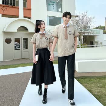 玲鸯制服学生装初中高中生夏季韩版合唱演出服毕业礼服学院风学生班服