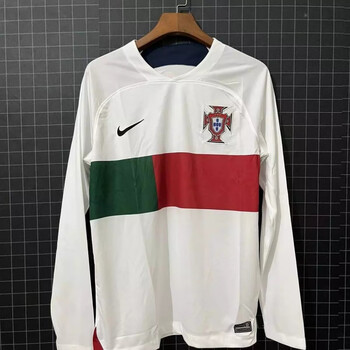 2022卡塔尔世界杯葡萄牙球衣客场7号c罗长袖刺绣男上衣定制足球服长袖