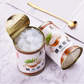 6罐x425g整箱新鲜糖水午后水果罐头水果捞餐饮儿童零食2罐装椰果罐头