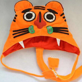 动物老虎头饰帽子影视道具周星驰虎头帽纯手工鹿鼎记帽子虎头帽子老虎