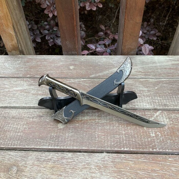 smvp手工小刀野外求生便携随身具户外手工防身女防身刀精灵王 银色