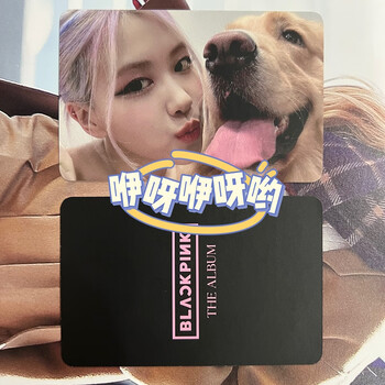 益尔乐blackpink小卡rose朴彩英rolo专辑k4特典捧脸狗狗辫子肉kpop