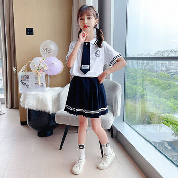 捡漏价女童jk裙校服校园学院风套装2022洋气中大童女孩