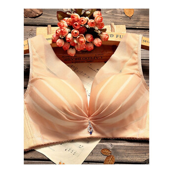 副乳性感上托防下垂胸罩套装小胸文胸 肤色单件 32b/70b【上薄下厚】