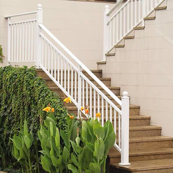 锌钢台护栏露台栏杆户外庭院墙围栏不锈钢室内外楼梯扶手白色锌钢定金