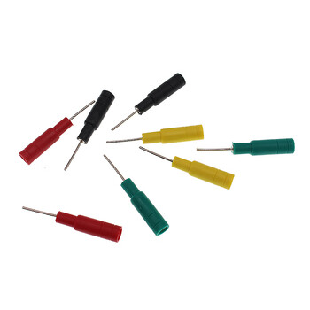 1mm纯铜针型插头配电力测试线电气试验线使用2*18mm针型接线柱座 绿色