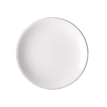 胜佳 圆形纯白陶瓷西餐盘子蛋糕碟子摆盘餐具 7英寸浅盘