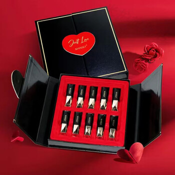 送女朋友姐妹老婆情侣七夕情人节告白礼盒 怦然心动十只口红礼盒装