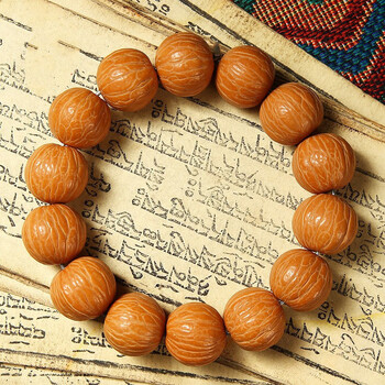 青鹊凰 典藏土豪聚宝盆猴头手串 高密桃核猴头手链佛珠文玩念珠男女