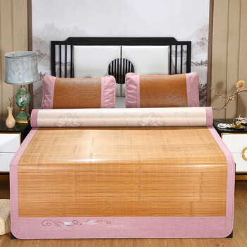 凉席竹席硬凉席竹席定制直筒18m床双面15折叠13双人12订做14夏季硬