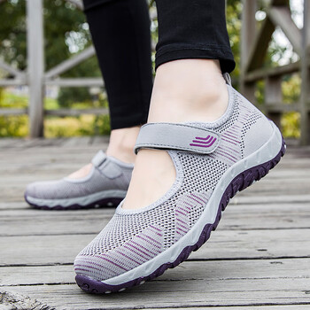 足力健老人鞋女夏季镂空透气浅口单鞋防滑软底中老年妈妈舞蹈鞋 2203