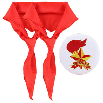 队徽胸章中国少年先锋队队徽标准型同款珠佩丽红领巾2条带少先队徽1枚