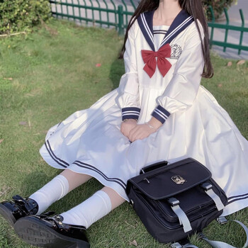 jk水手服连衣裙日系jk制服新款软妹甜美学院风海领小个子中长款女