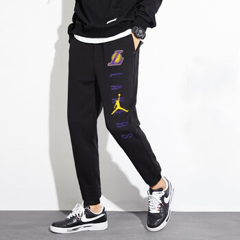 耐克（NIKE） AJ长裤男2024秋新款透气针织收口小脚裤保暖运动休闲卫裤CD5873 DQ8016-010/黑色彩标 165/72A/S