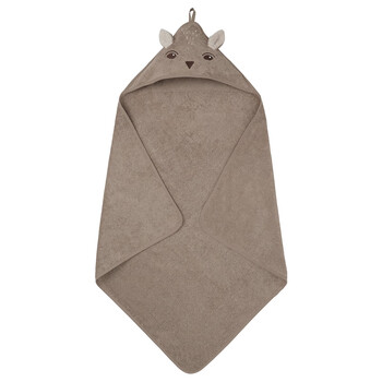 宜家官方旗舰店trolldom特洛杜姆带帽婴儿毛巾80x80鹿褐色简约儿童用