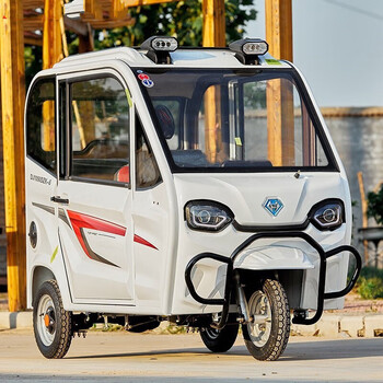 古熠大型电瓶车全封闭带棚电动三轮车女家用小型老人接孩子子电瓶车电