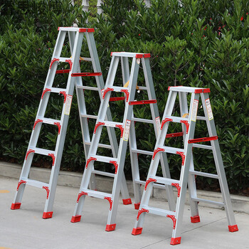 翰策 梯子家用人字梯 梯子加宽加厚铝合金双侧工程家用室内人字梯折叠