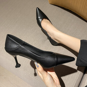 鞋靴>时尚女鞋>女士单鞋>女士乐福鞋/豆豆鞋>岚杳>岚杳高跟鞋女细跟