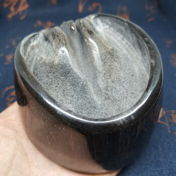 永赫 天然黑驴蹄子原蹄摆件转运