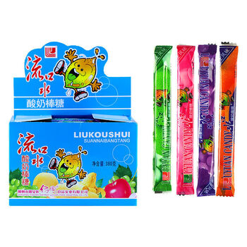流口水糖酸奶棒糖果酸奶棒糖8090后怀旧零食混合口味盒约1100支流口水