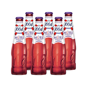 法国原装进口1664啤酒精酿果味啤酒 1664蓝莓 6瓶