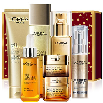 欧莱雅套装金致臻颜花蜜奢养女士护肤品提拉紧致肌肤滋润补水保湿礼盒