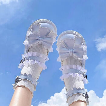 融敬 lo鞋lolita鞋jk小皮鞋夏天配裙子洛丽塔软妹可爱百搭单鞋夏季 浅