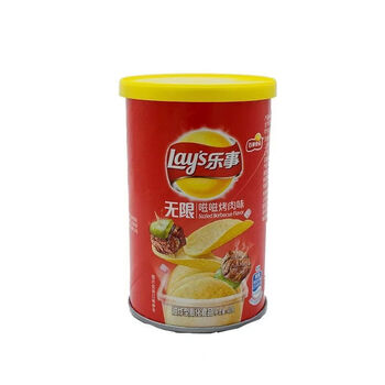 乐事薯片40g罐装薯片原味黄瓜番茄烤肉混装休休闲零食 烤肉味 16罐