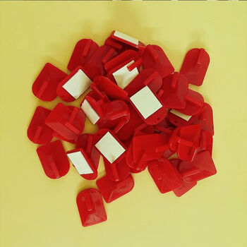 肆玺红色挂钩结婚新房装饰婚庆用品免钉无痕红色粘钩墙壁门窗力粘胶挂