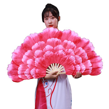 仰朋 舞蹈扇子一对跳舞扇广场舞扇子牡丹花扇双面左右手胶州扭秧歌