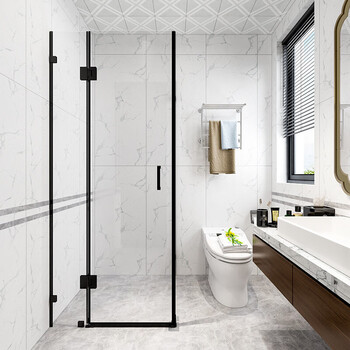 淋浴房隔断304不锈钢两固一活极简风格定制卫生间隔断整体淋浴房干湿