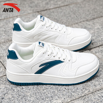 安踏小零感板鞋男鞋春夏季软底运动鞋厚底增高潮流男鞋休闲鞋子男象牙