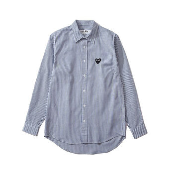 川保久玲经典款日系潮牌play衬衫百搭款单排纽红色刺绣小爱心男女