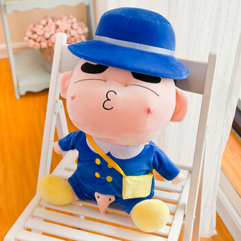 蜡笔小新公仔男生款床上睡觉抱枕超大号娃娃玩偶生日礼物宝蓝色校服38