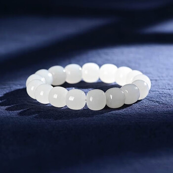 靳钰晨金丝玉石英岩玉手串老型珠玉石手链男女款转手链佛珠手串珠子