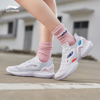 李宁休闲鞋女鞋2020新款羿星2020春夏新款经典时尚低帮运动鞋标准白
