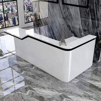 中拾高端烤漆前台接待台美容院医院培训机构接待台店铺收银台简约创意