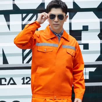 中国中铁工作服秋冬季中铁工装长袖套装男工地厂服反光条车间煤矿加厚