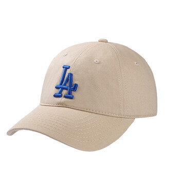 美职棒(mlb)帽子ny洋基队男防晒春秋款大标棒球帽la遮阳 卡其色la蓝标
