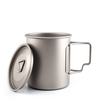 钛途纯钛咖啡杯钛水杯单层定制露营便携折叠纯钛茶水杯咖啡杯户外野营