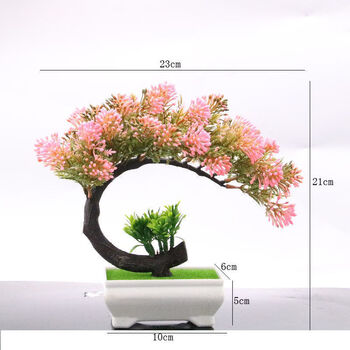 酒柜装饰品摆件家居饰品仿真盆景塑料新房客厅工艺品假花粉色孔雀月牙