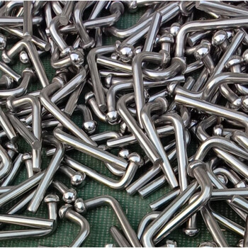 l型不锈钢沉降观测点测量标志测钉水准点观测标预埋件位移监测钉 12*