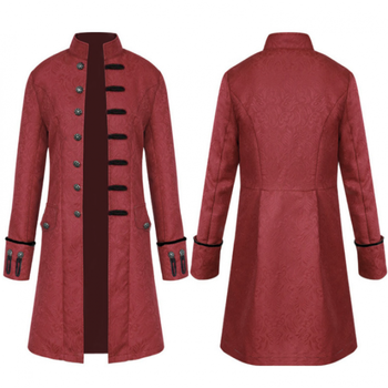 欧洲中世纪服装中世纪男款服装王子外套复古西服万圣节cos中长款燕尾