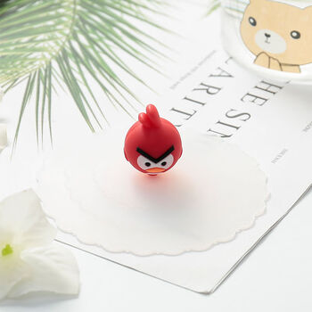 级硅胶10cm大号杯盖马克杯盖密封防尘杯盖卡通可爱通用杯盖子愤怒小鸟