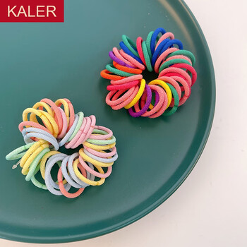 kaler 婴儿迷你小皮筋  超好看彩虹色女宝宝橡皮筋扎揪揪头绳发饰
